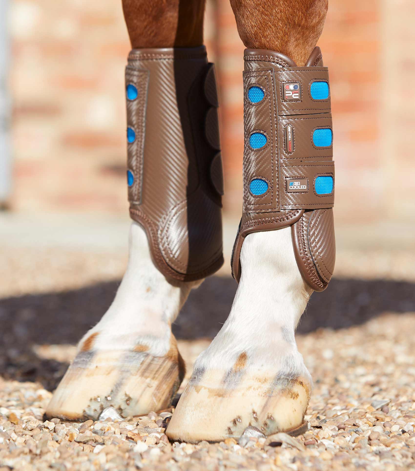 Premier Equine Carbon Tech Air Cooled Eventing Boots Brown Front
