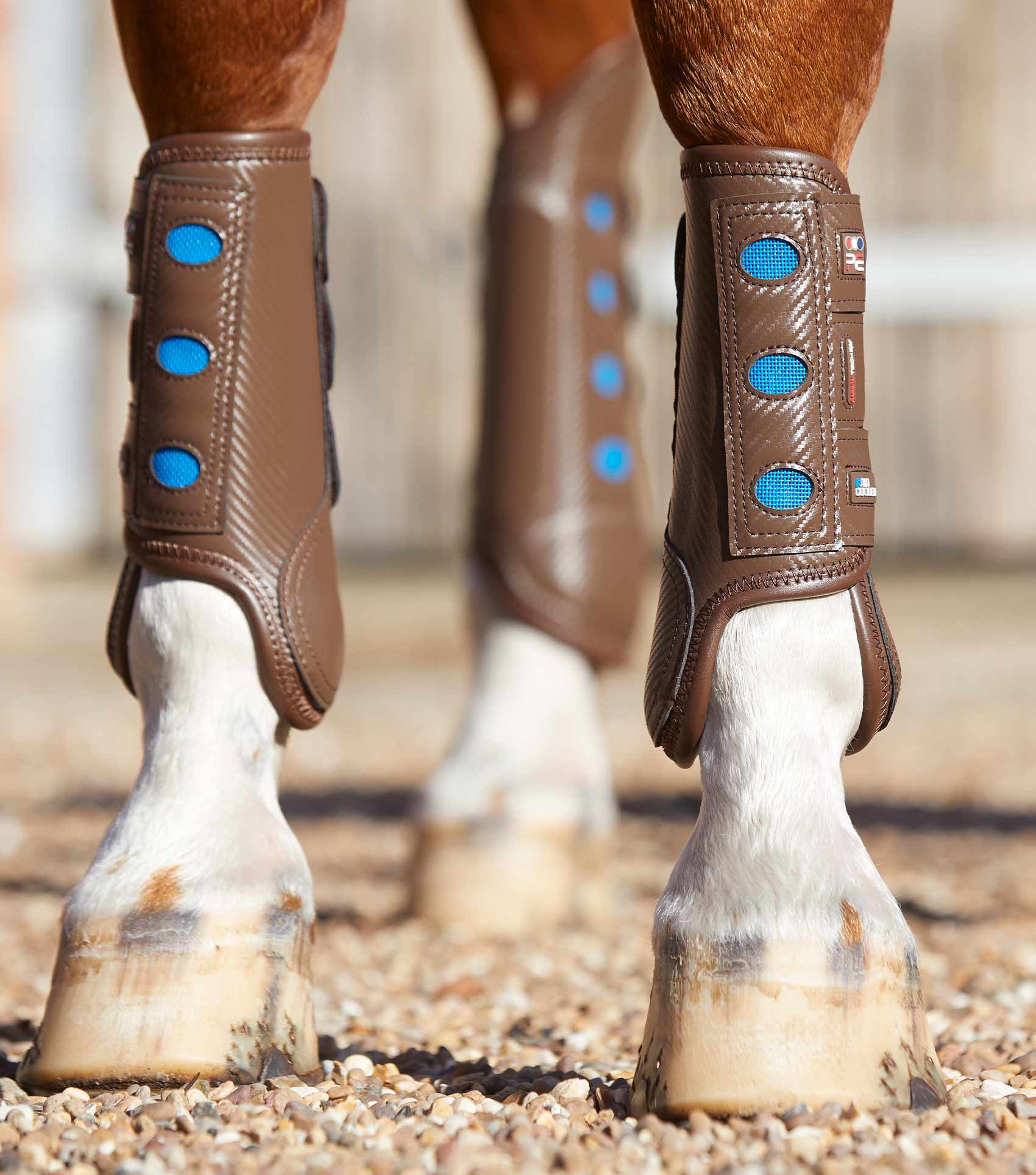 Premier Equine Carbon Tech Air Cooled Eventing Boots Brown Front