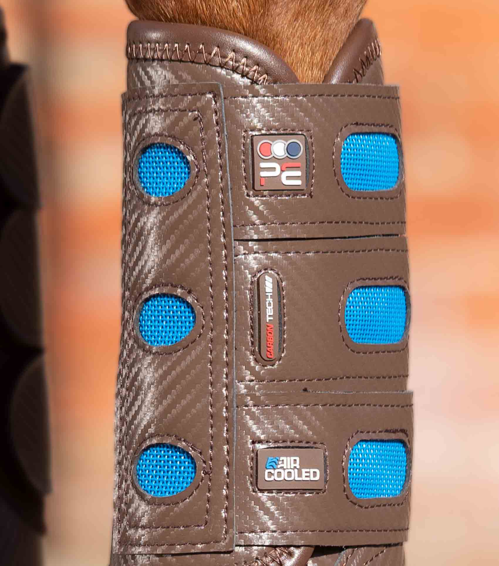 Premier Equine Carbon Tech Air Cooled Eventing Boots Brown Front