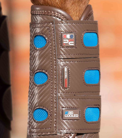 PREMIER EQUINE Carbon Tech Air Cooled Eventing Boots - Brown Front - Horse Boots for Cross Country