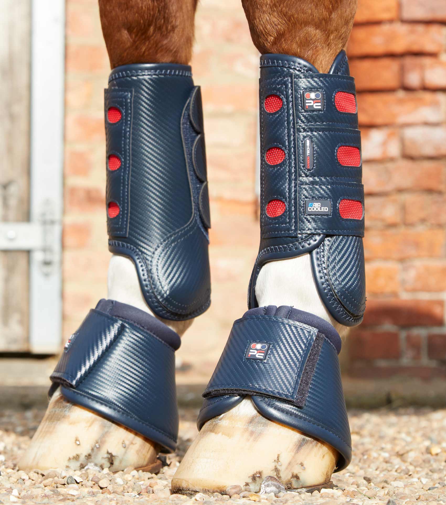 Premier Equine Carbon Tech Air Cooled Eventing Boots Navy Front