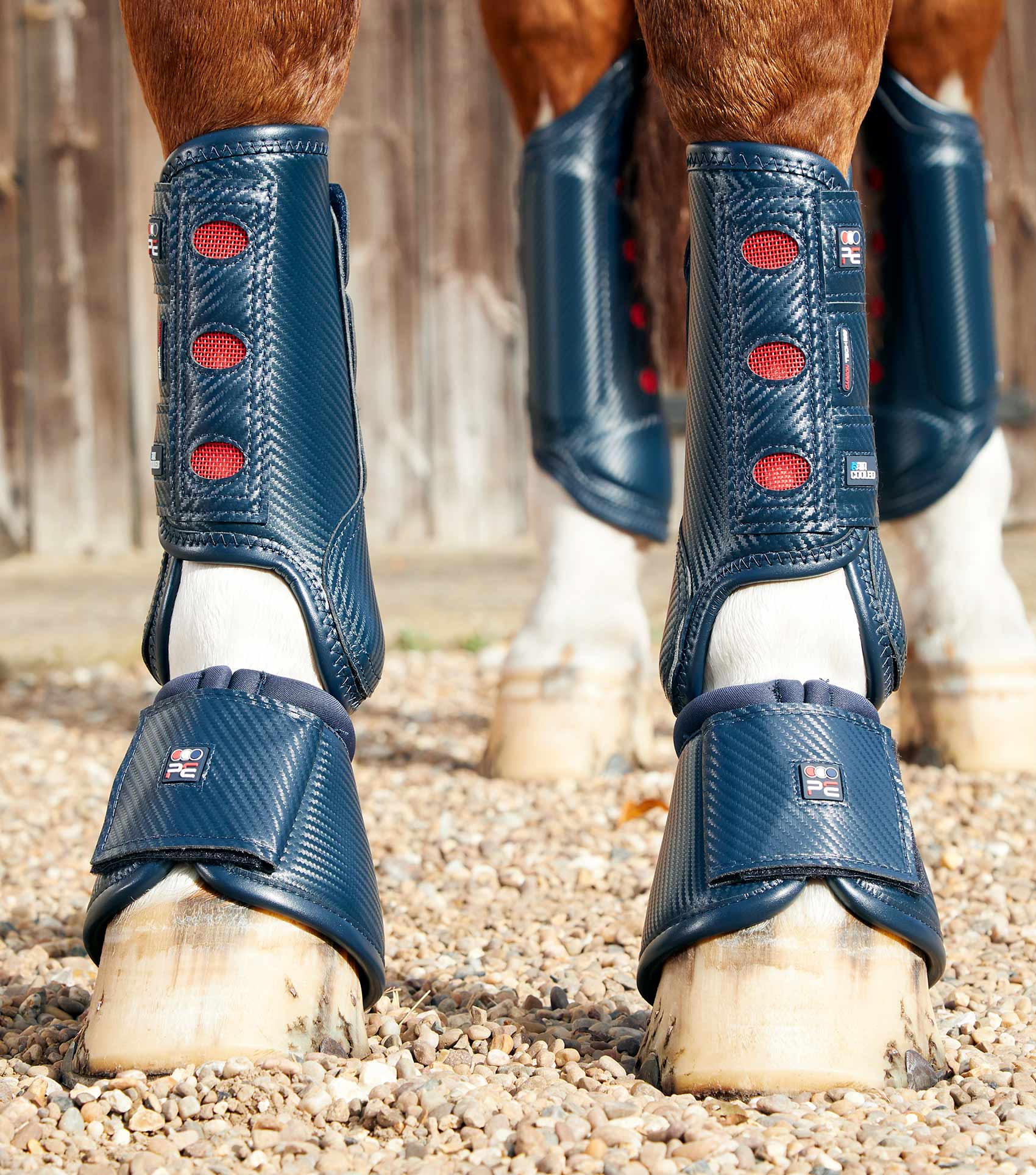 Premier Equine Carbon Tech Air Cooled Eventing Boots Navy Front