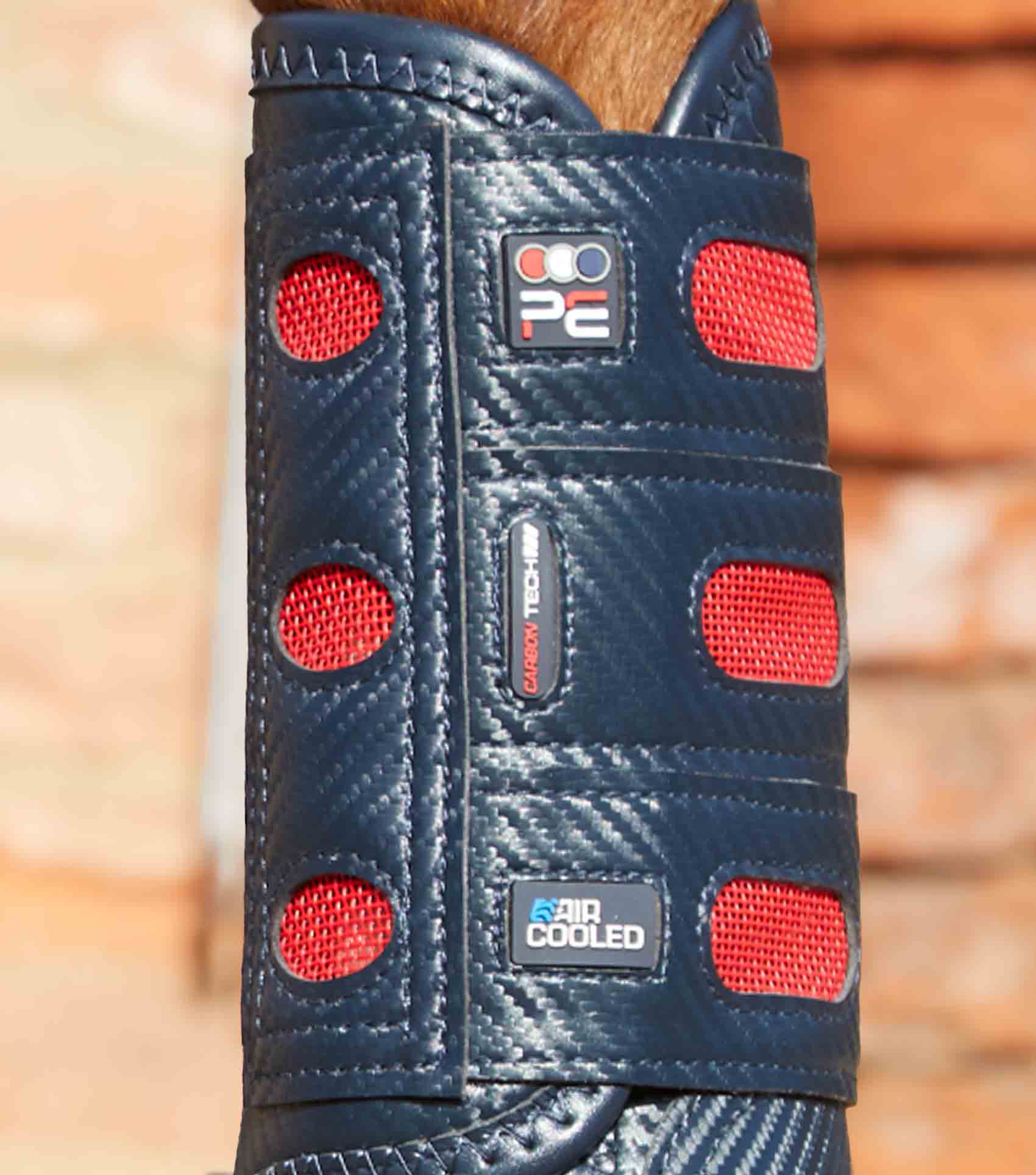 Premier Equine Carbon Tech Air Cooled Eventing Boots Navy Front