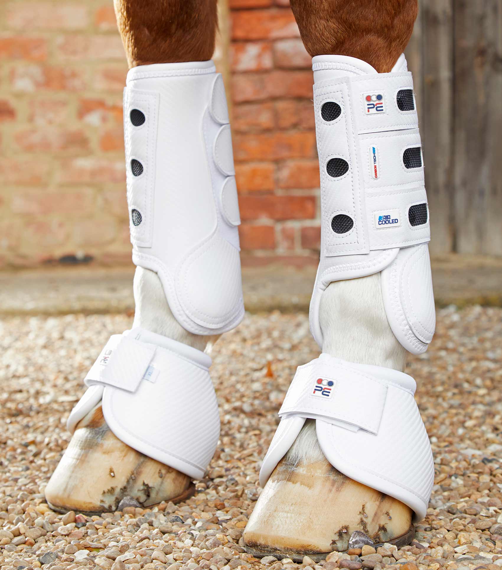 Premier Equine Carbon Tech Air Cooled Eventing Boots White Front