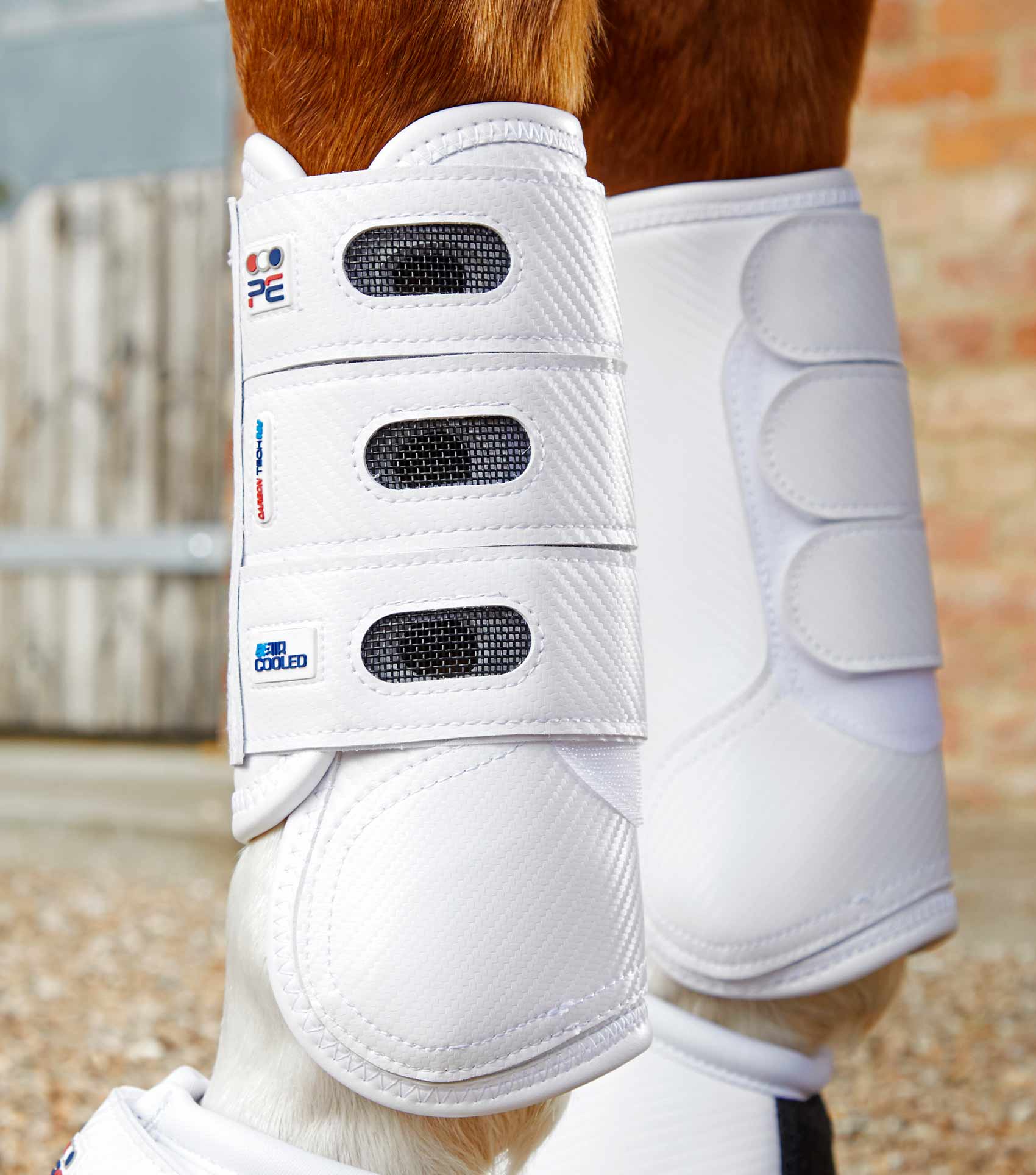 Premier Equine Carbon Tech Air Cooled Eventing Boots White Front