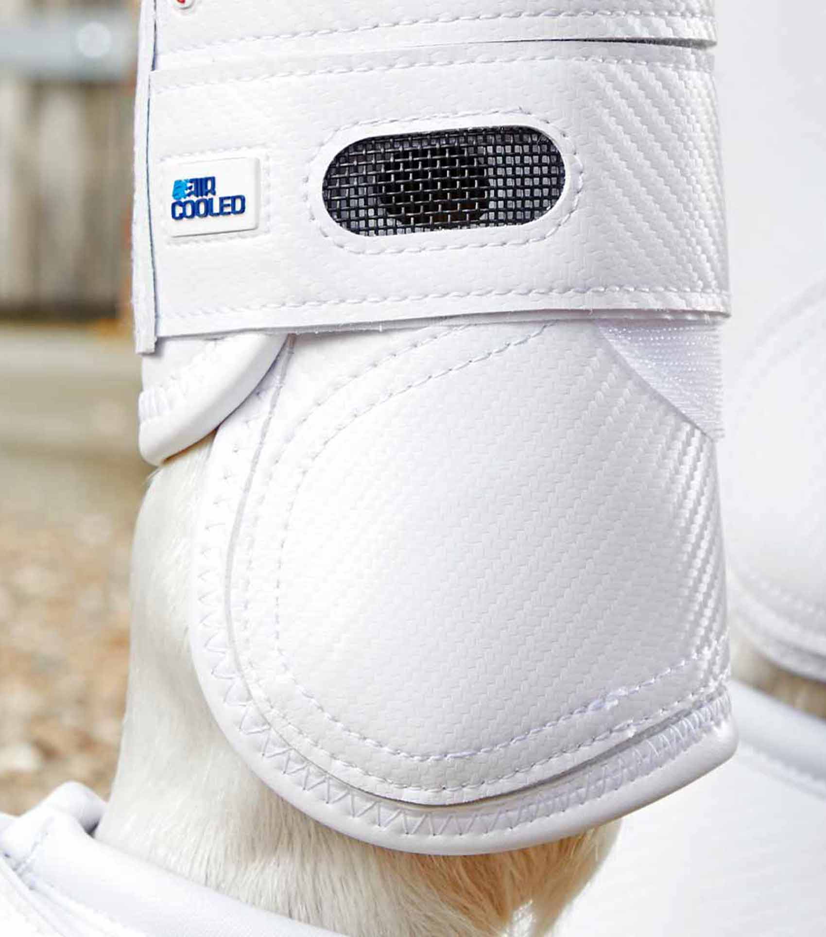 Premier Equine White Carbon Tech Air Cooled Horse Eventing Boots for Front Legs: Cooling, Protective Horse Boots