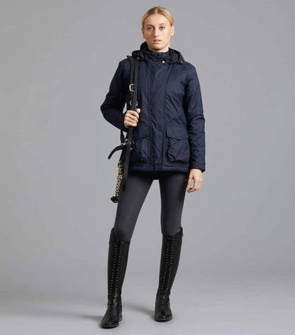 Premier Equine Cascata Ladies Waterproof Riding Coat - Navy, Equestrian Fashion