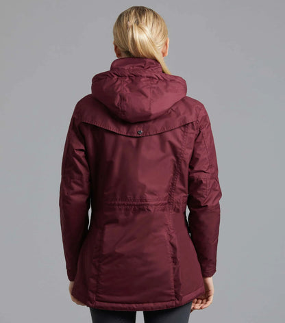 Wine Waterproof Riding Coat for Ladies | Premier Equine Cascata | Equiflair