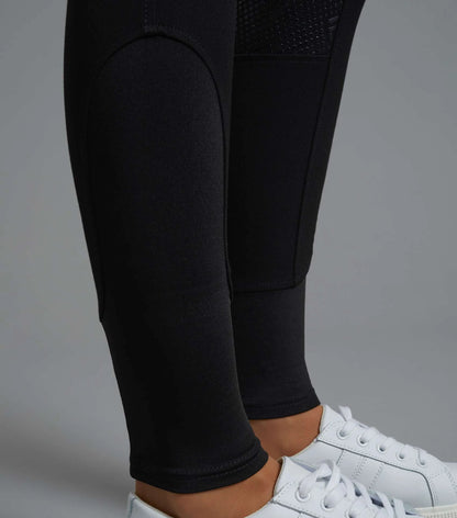 Premier Equine Cassa Black Riding Breeches - Ladies Full Seat Gel Breeches for Equestrian Comfort and Performance