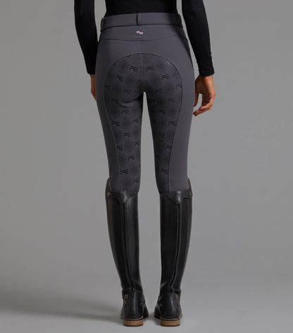 Premier Equine Cassa Ladies Riding Breeches - Anthracite, Full Seat Gel Breeches, Equestrian Apparel, Riding Tights, Horse Riding Clothing