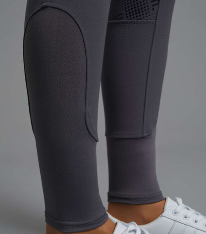 Premier Equine Cassa Ladies Riding Breeches Anthracite: Full Seat Silicone Grip Equestrian Pants