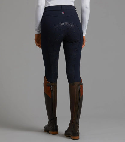 Premier Equine Cassa Navy Riding Breeches - Full Seat Gel Grip for Equestrian Women