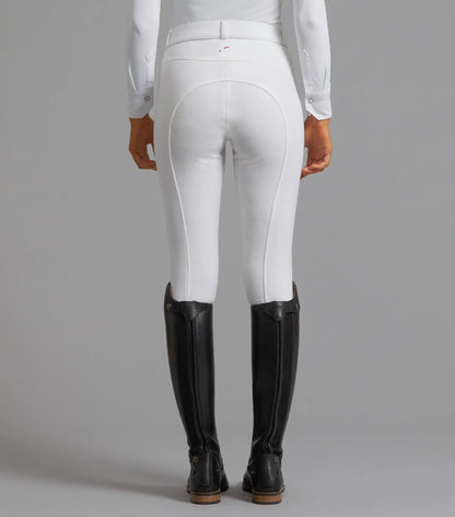 PREMIER EQUINE Cassa Ladies White Full Seat Gel Competition Riding Breeches - Equestrian Apparel