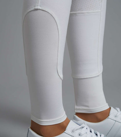 Premier Equine Cassa White Full Seat Gel Competition Riding Breeches for Women | Equestrian Show Apparel | Equiflair
