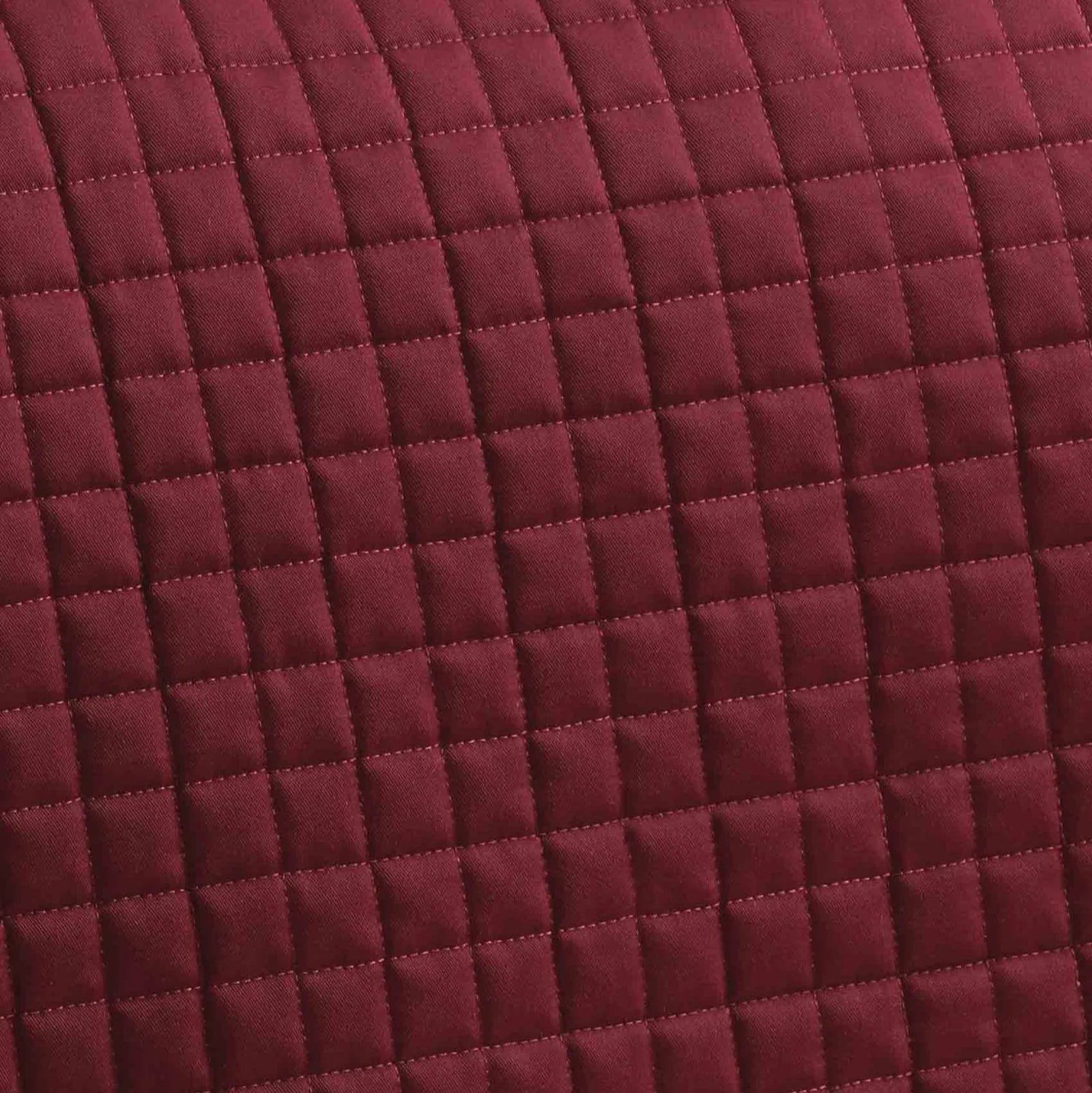 Premier Equine Burgundy Cotton Quilted Cross Country Saddle Pad | Equestrian Close Contact Pad