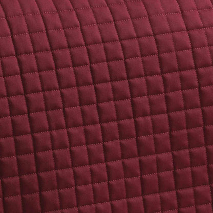 Premier Equine Burgundy Cotton Quilted Cross Country Saddle Pad | Equestrian Close Contact Pad