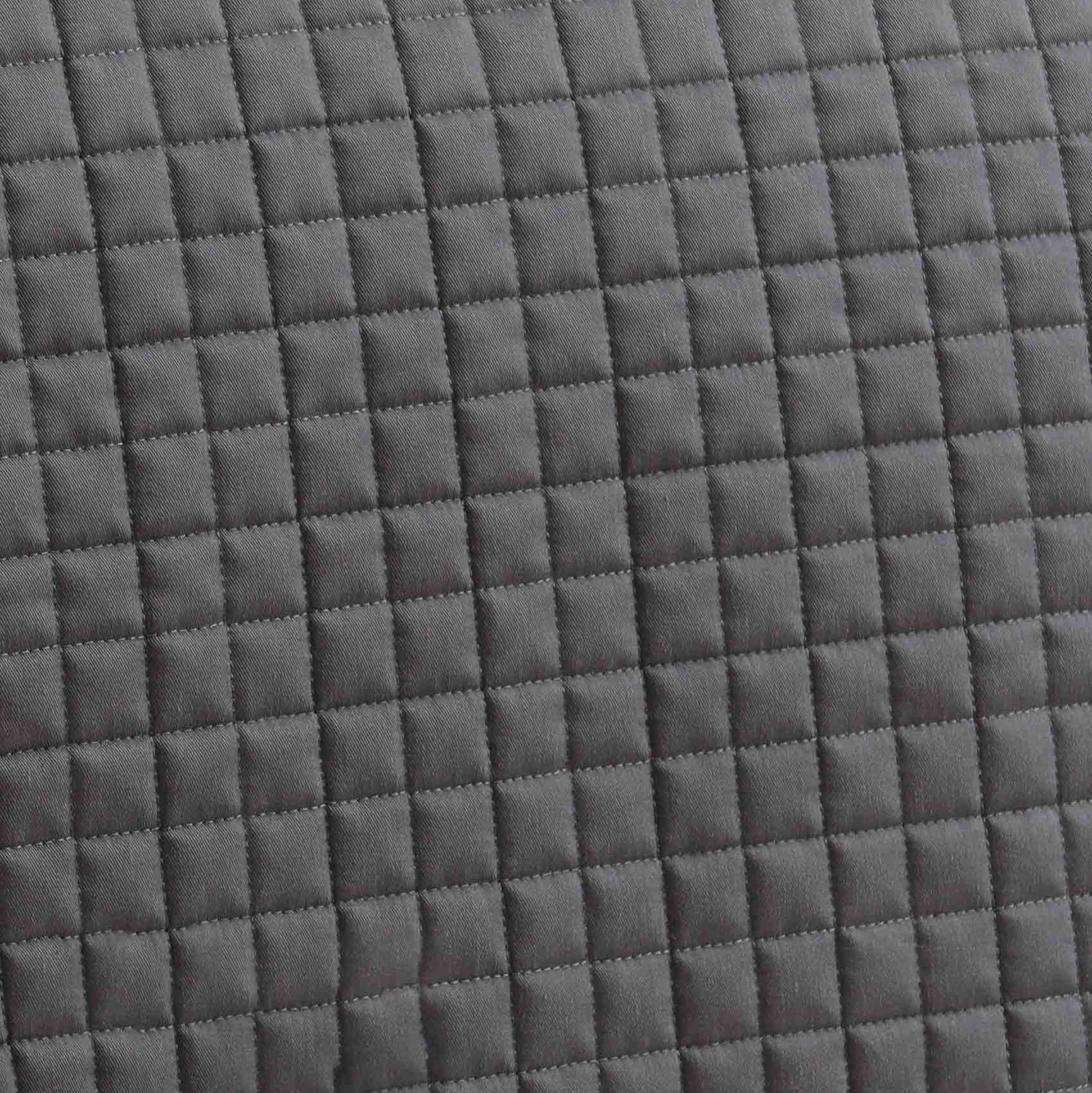 Grey Quilted Saddle Pad: Cotton Close Contact Cross Country Pad for Horse Riding - Diamond Quilted Design