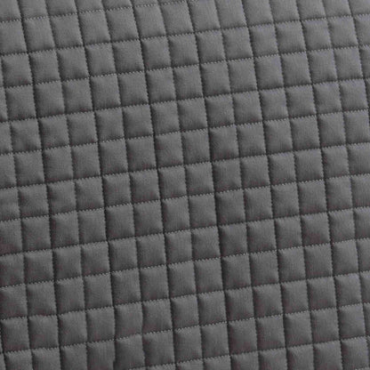 Grey Quilted Saddle Pad: Cotton Close Contact Cross Country Pad for Horse Riding - Diamond Quilted Design