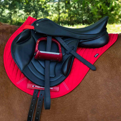 PREMIER EQUINE Saddle Pad - Red Cross Country - Close Contact Horse Riding Equipment