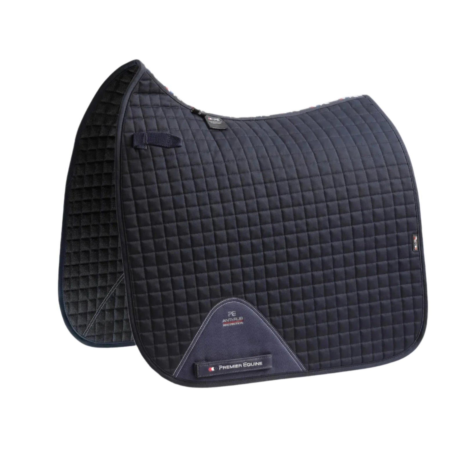 Premier Equine Navy Cotton Dressage Saddle Pad - Horse Riding Equestrian Equipment