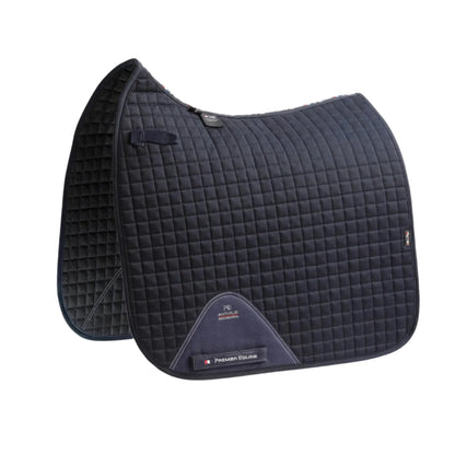 Premier Equine Navy Cotton Dressage Saddle Pad - Horse Riding Equestrian Equipment