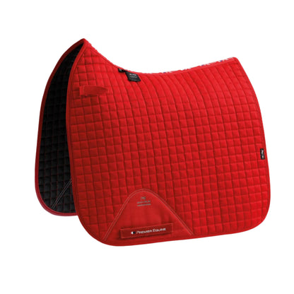 Red Premier Equine Close Contact Cotton Dressage Saddle Pad | Horse Riding Equipment