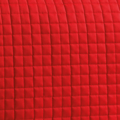 Red Quilted Dressage Saddle Pad - Premier Equine Cotton Comfort for Horse Riding