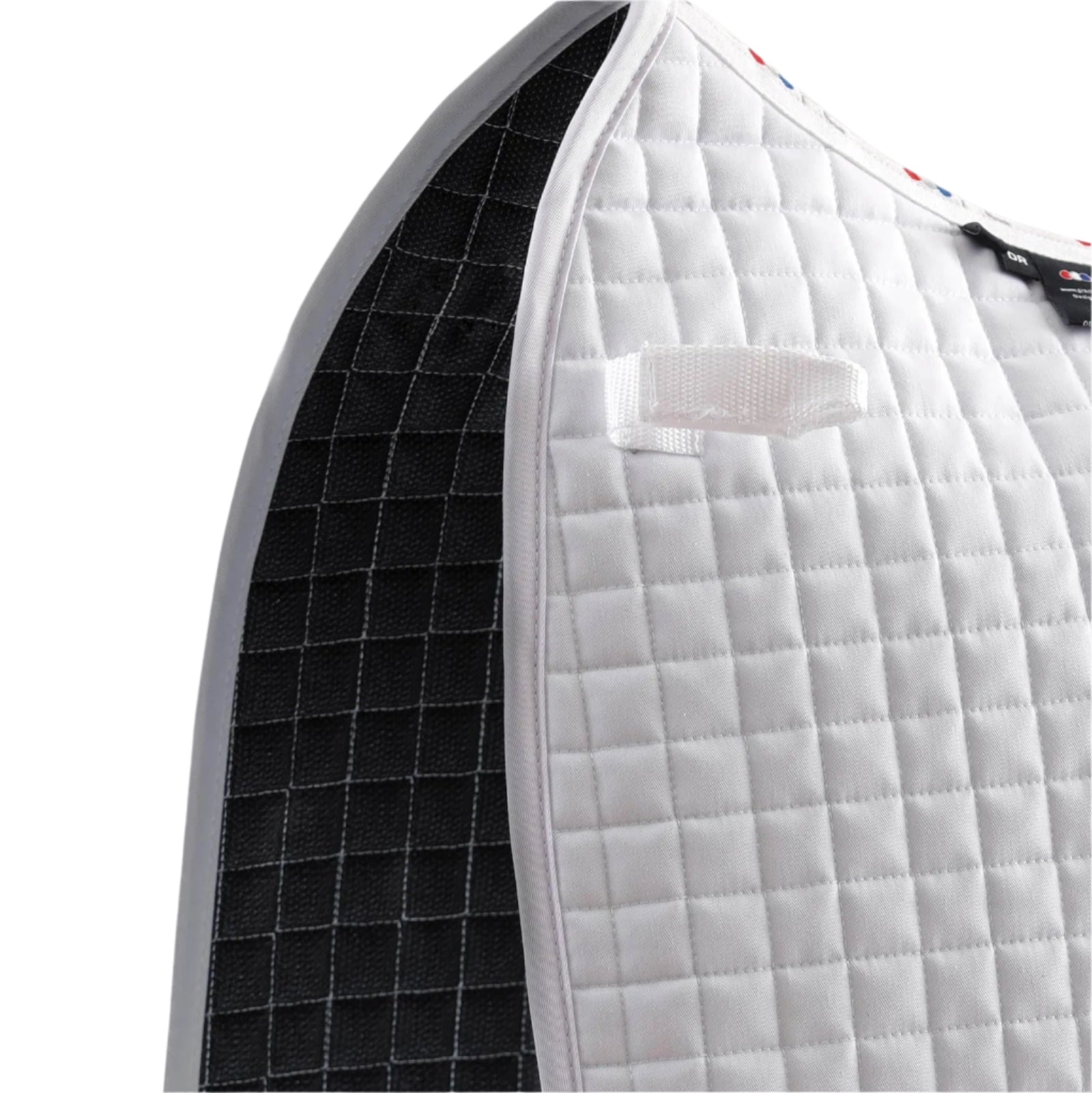 Premier Equine White Cotton Dressage Saddle Pad Close Contact - Equiflair