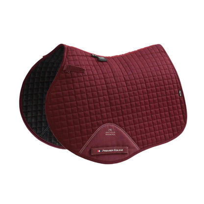 PREMIER EQUINE Close Contact Burgundy GP/Jump Saddle Pad | Horse Riding Equipment
