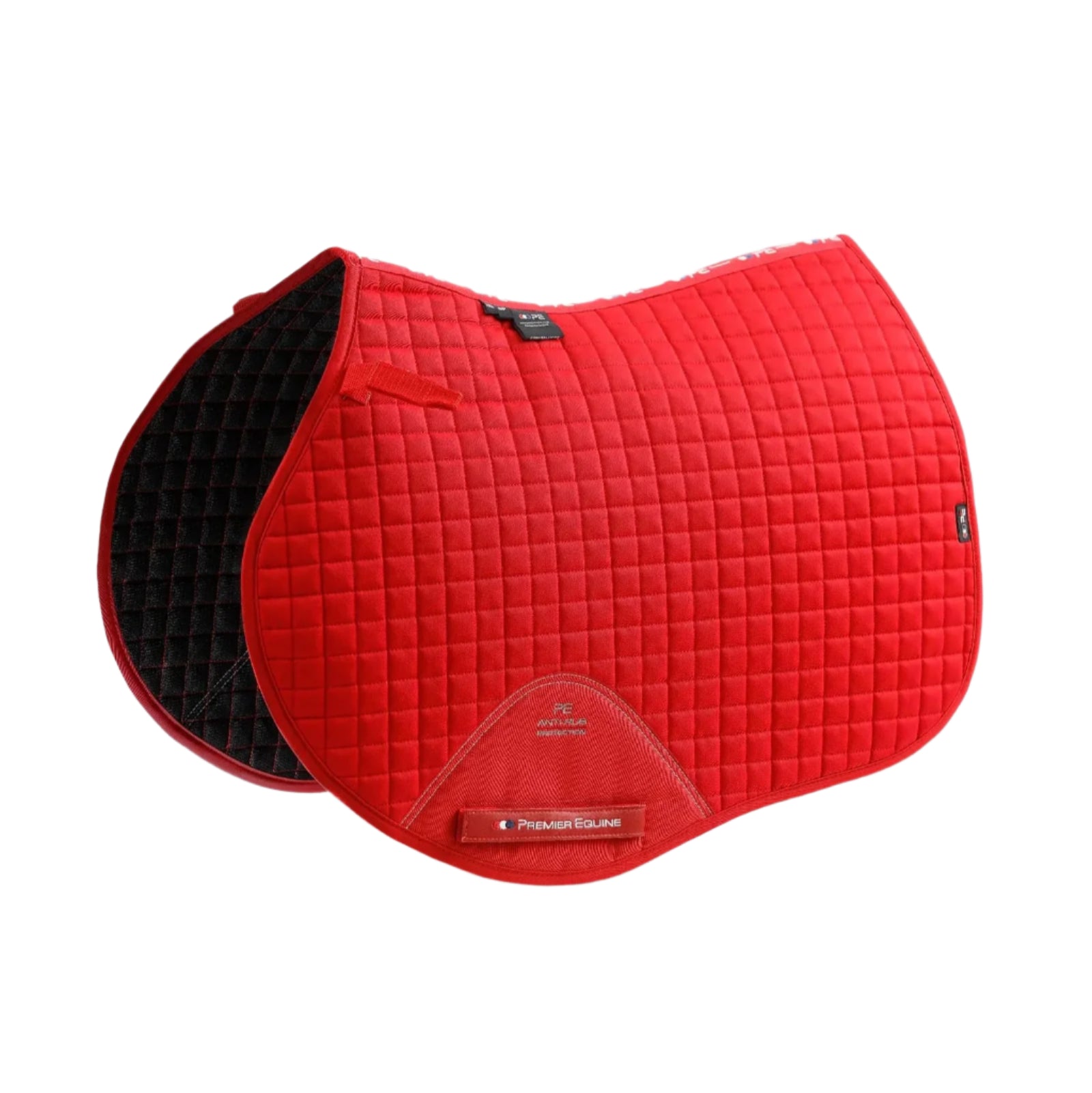 Premier Equine Close Contact Red Cotton GP/Jump Saddle Pad - Equestrian Comfort & Performance