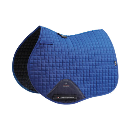 Premier Equine Saddle Pad - Royal Blue Cotton GP/Jump - Horse Riding Tack - Equine Supplies