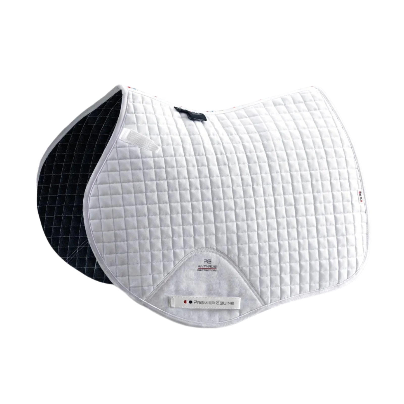 Premier Equine White Quilted Cotton Saddle Pad - GP/Jump Close Contact Horse Tack