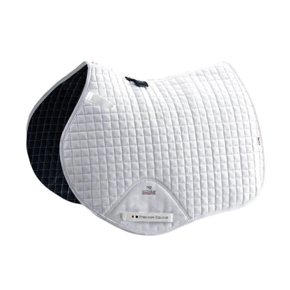 Premier Equine White Quilted Cotton Saddle Pad - GP/Jump Close Contact Horse Tack