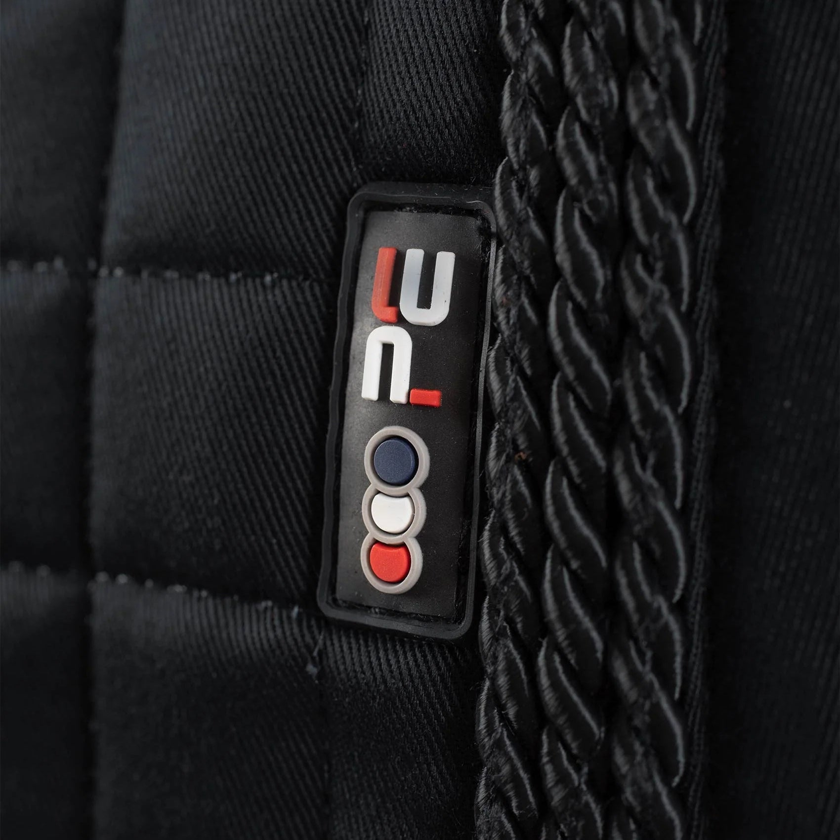 Premier Equine Dressage Saddle Pad: Black Cotton, Close Contact, European Design. Premium Quality for Horse & Rider.