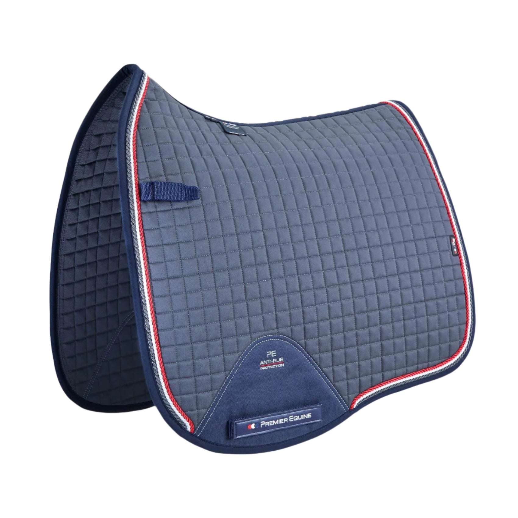 PREMIER EQUINE Dressage Saddle Pad Grey | Close Contact Cotton Dressage Square