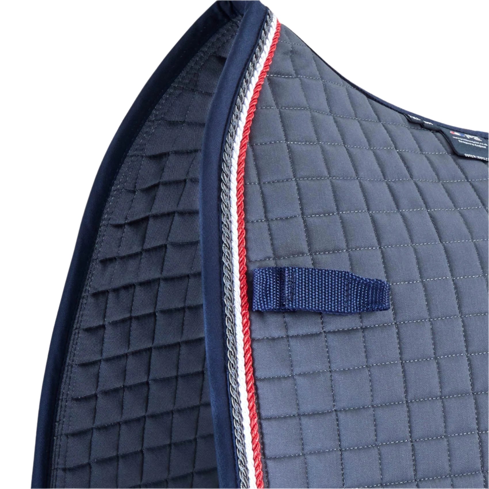 Premier Equine Grey Dressage Saddle Pad Close-up: European Cotton, Close Contact Design