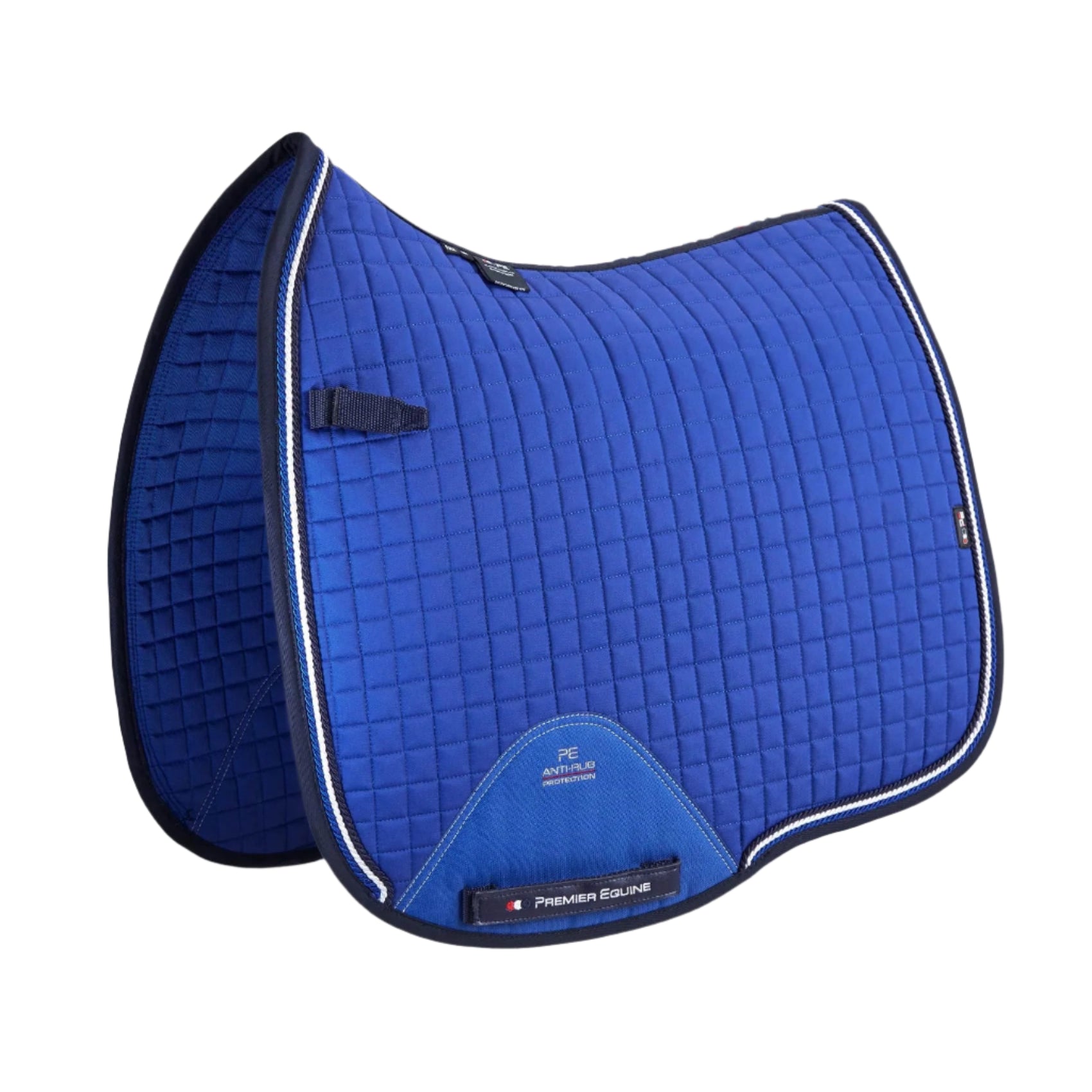 Premier Equine Dressage Saddle Pad - Royal Blue Cotton Square - Anti-Rub Protection, Moisture Wicking, Competition Grade