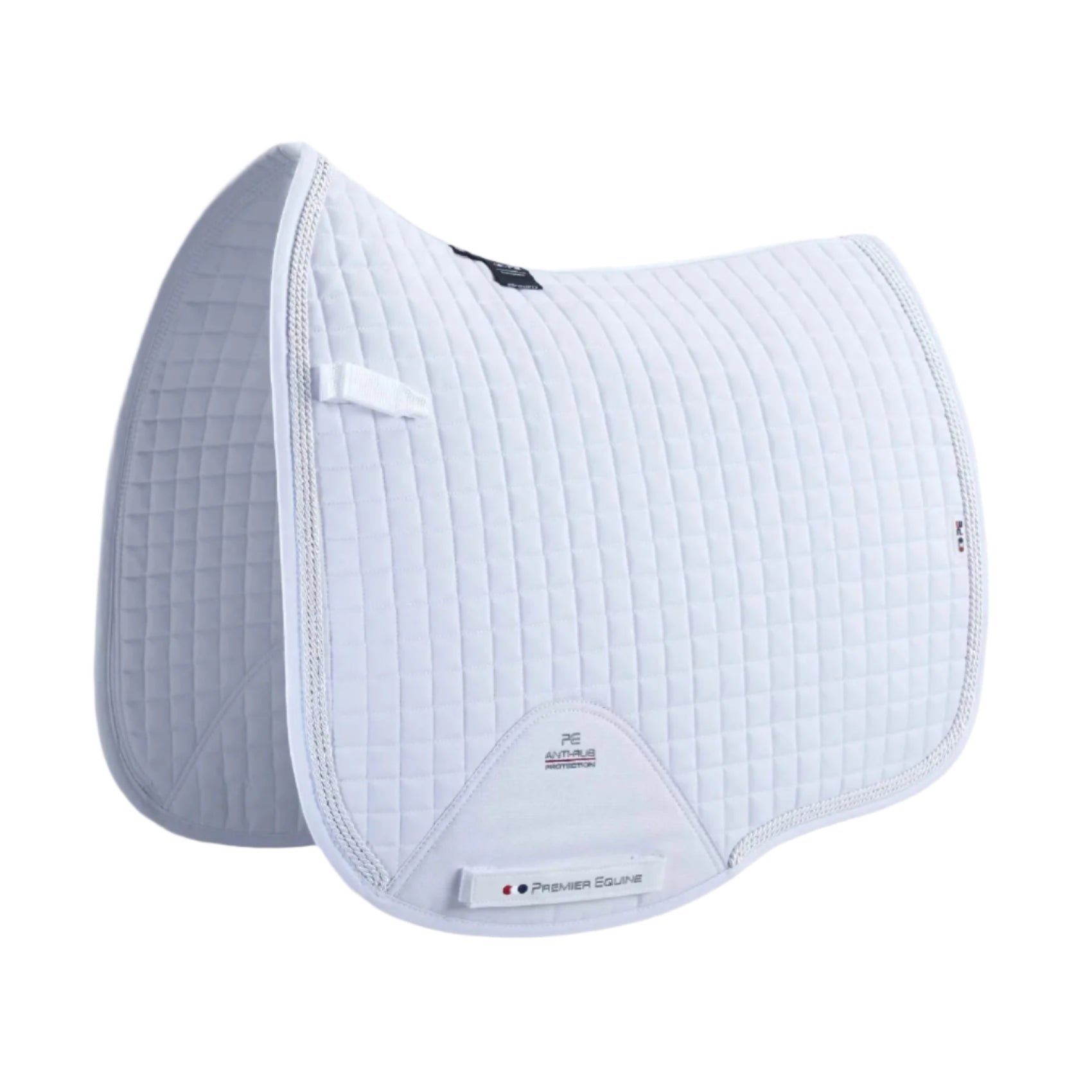 PREMIER EQUINE White Dressage Saddle Pad - Close Contact European Cotton Square