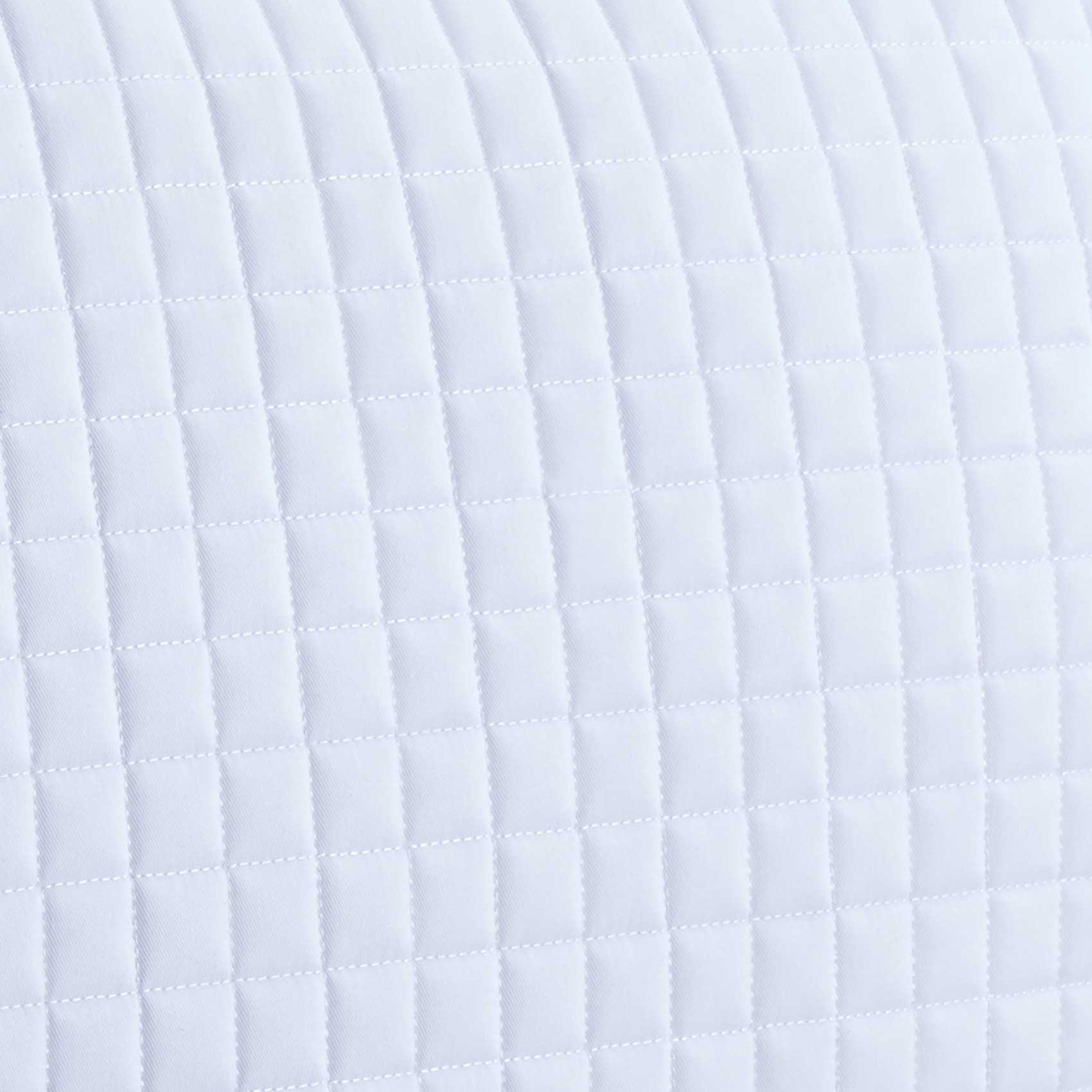 White Cotton Dressage Saddle Pad | Quilted Equestrian Horse Riding Equipment