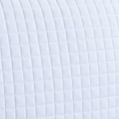 White Cotton Dressage Saddle Pad | Quilted Equestrian Horse Riding Equipment