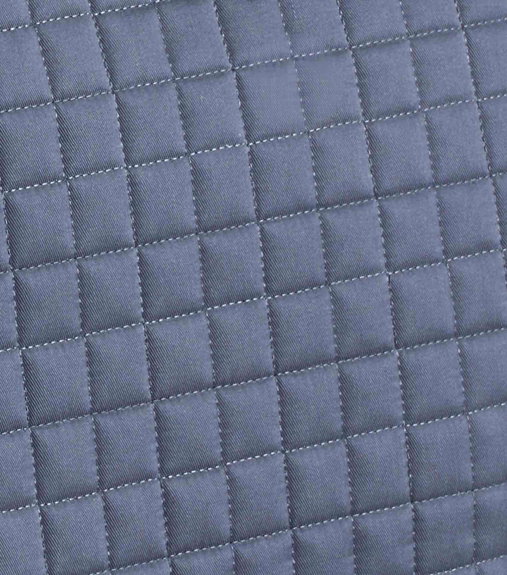 Premier Equine Quilted Grey Merino Wool Dressage Saddle Pad - Close Contact Fabric