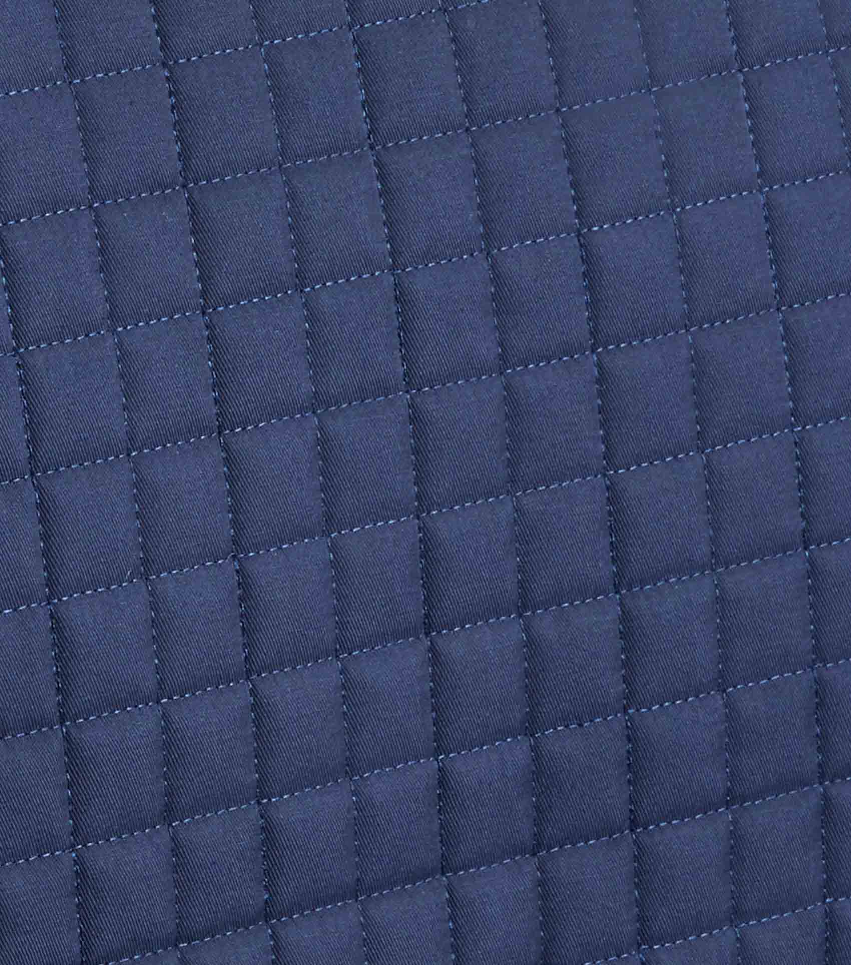 Premier Equine Close Contact Merino Wool Dressage Saddle Pad - Navy. Quilted Detail. Superior comfort and protection.