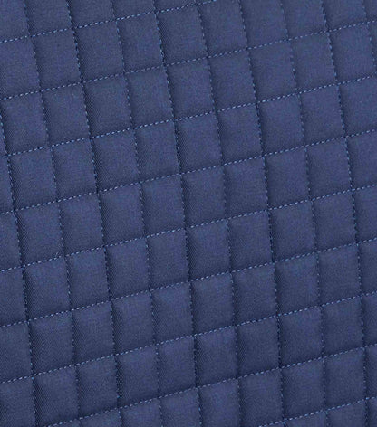 Premier Equine Close Contact Merino Wool Dressage Saddle Pad - Navy. Quilted Detail. Superior comfort and protection.