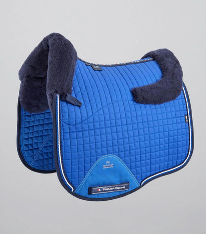 Premier Equine Dressage Saddle Pad - Royal Blue Merino Wool Close Contact Pad for Horses