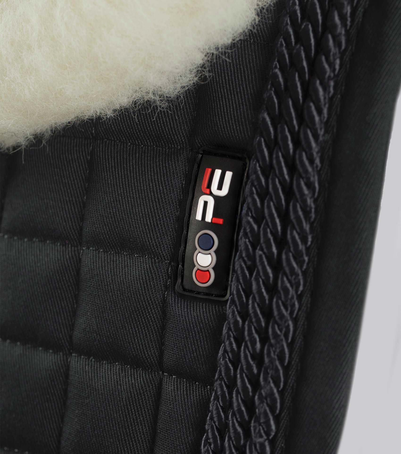 Premier Equine Close Contact Merino Wool Black Saddle Pad GP/Jump Square - Comfortable, Equestrian Gear