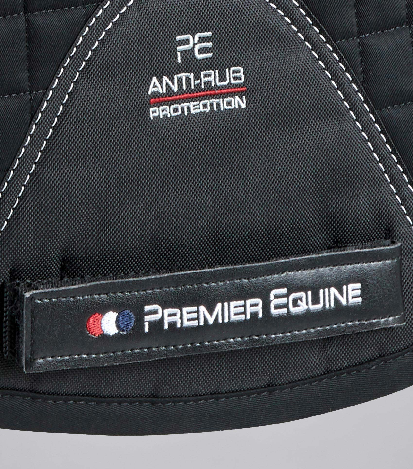 Premier Equine Saddle Pad: Close Contact Merino Wool, Anti-Rub Protection, GP/Jump Square - Black Equestrian Gear