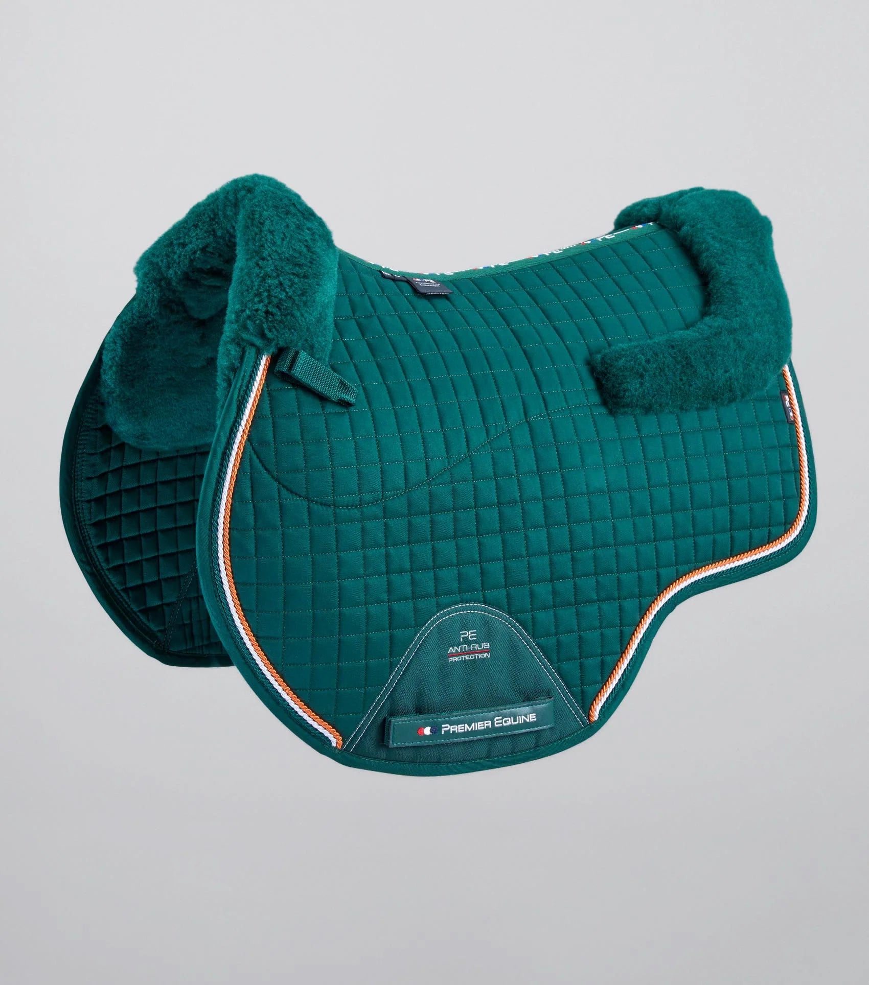 Premier Equine Green Merino Wool GP/Jump Saddle Pad - Close Contact Equestrian Horse Riding Pad