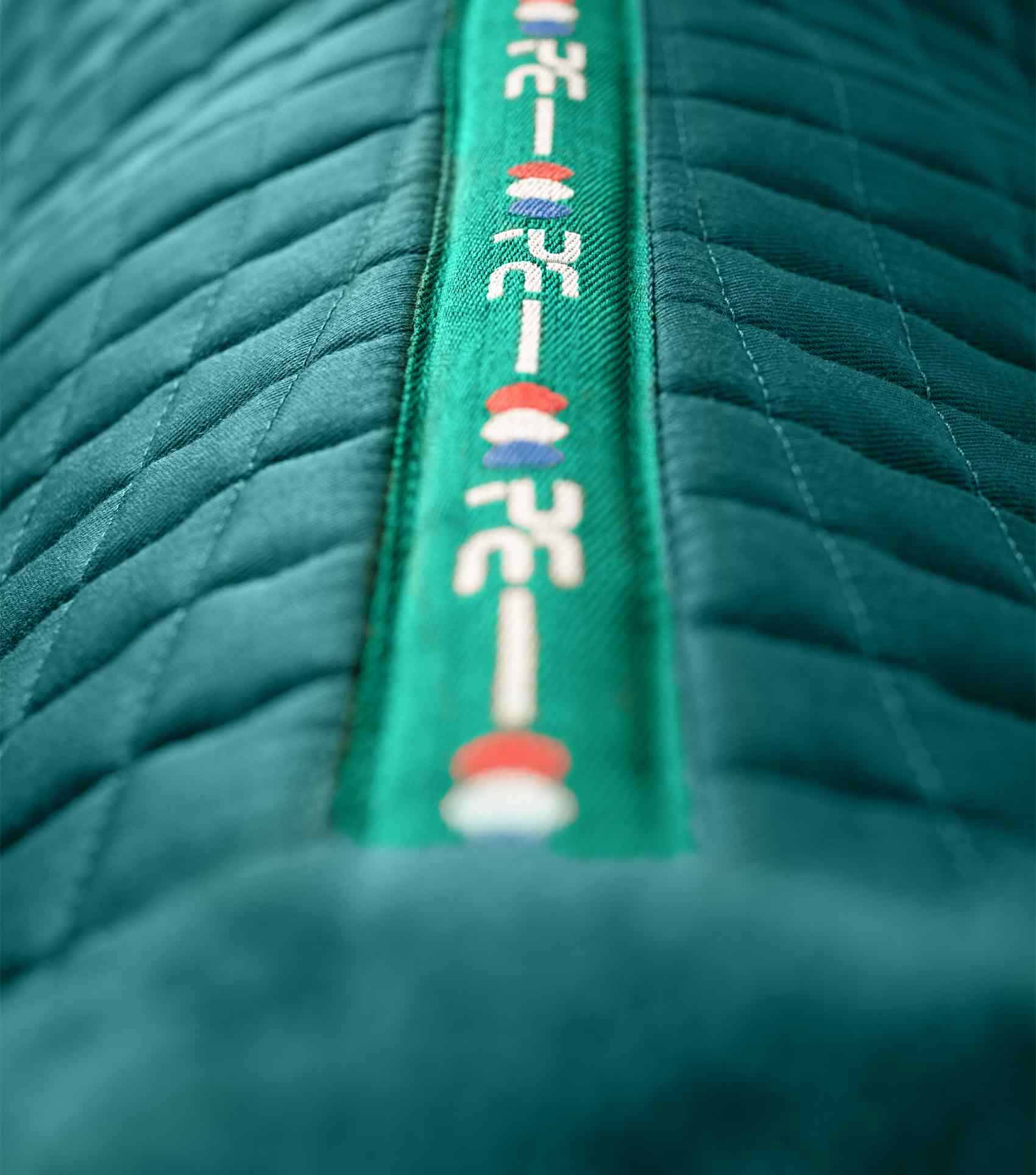 Green Merino Wool Saddle Pad - Premier Equine GP/Jump Square - Equestrian Close Contact Pad