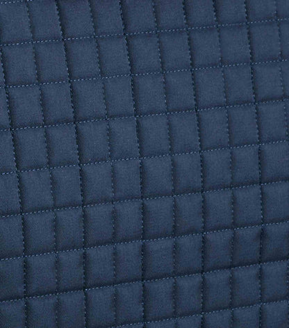 Close Contact Merino Wool Saddle Pad - Navy Quilted Equestrian Pad Detail