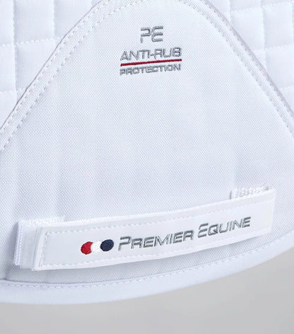 Premier Equine White Merino Wool Close Contact GP/Jump Square Saddle Pad